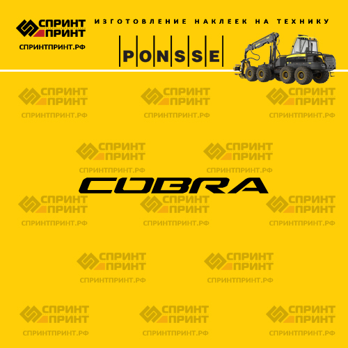 Изготовление надписи наклейки COBRA